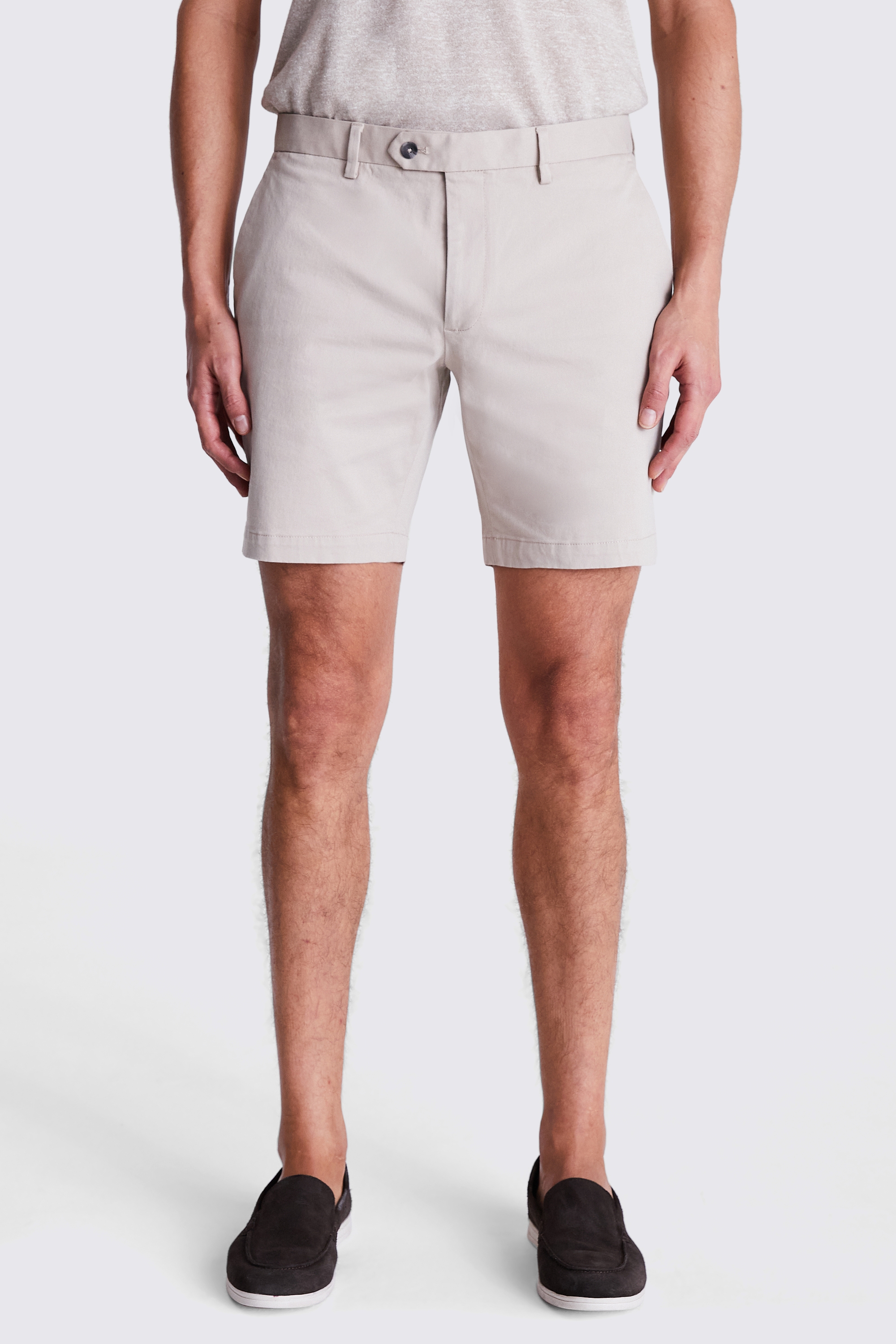 Slim Fit Stone Stretch Chino Shorts